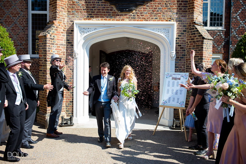 Confetti wedding photograph at Fulham Palace