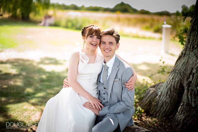 couple photographed together at wedding