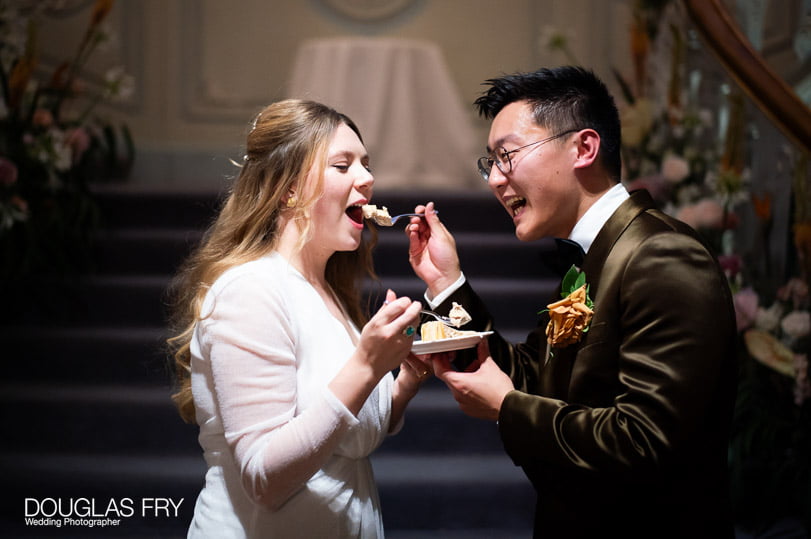 couple with cake