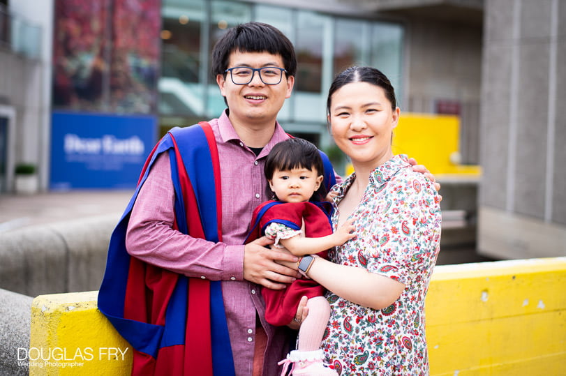 Family photographed on London's Southbank