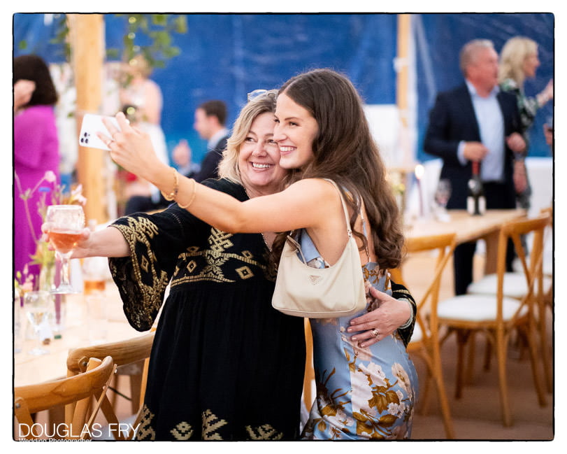 Wedding photography - Hampshire photographer - guests taking selfie