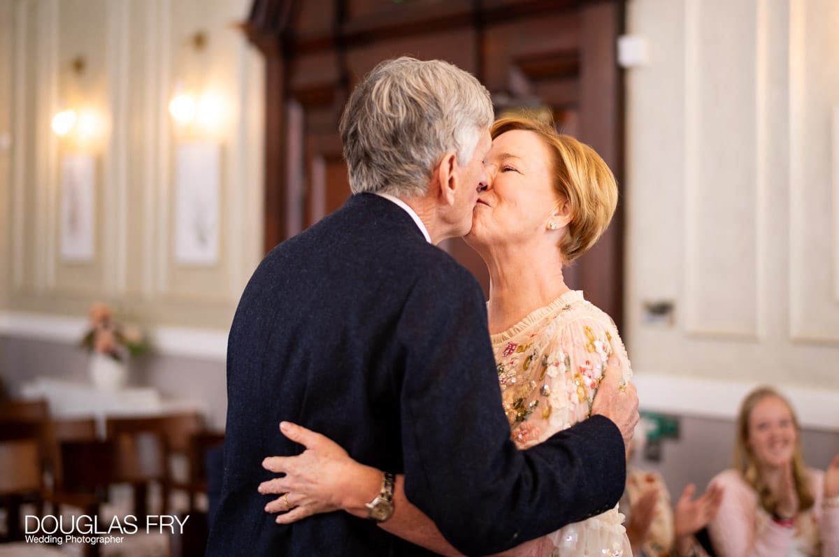 Chelsea Register Office photography by Douglas Fry of couple during ceremony
