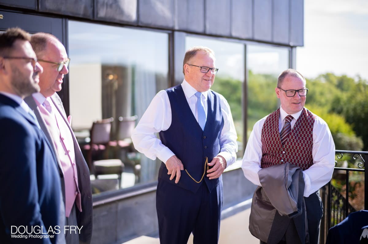 Wedding Photography at The Petersham Hotel in Richmond 3 The groom and ushers at the Petersham Hotel in Richmond - Wedding photographer Douglas Fry
