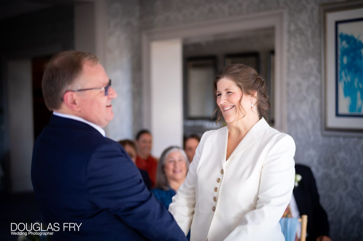 Wedding photography of the ceremony at the Petersham Hotel in Richmond