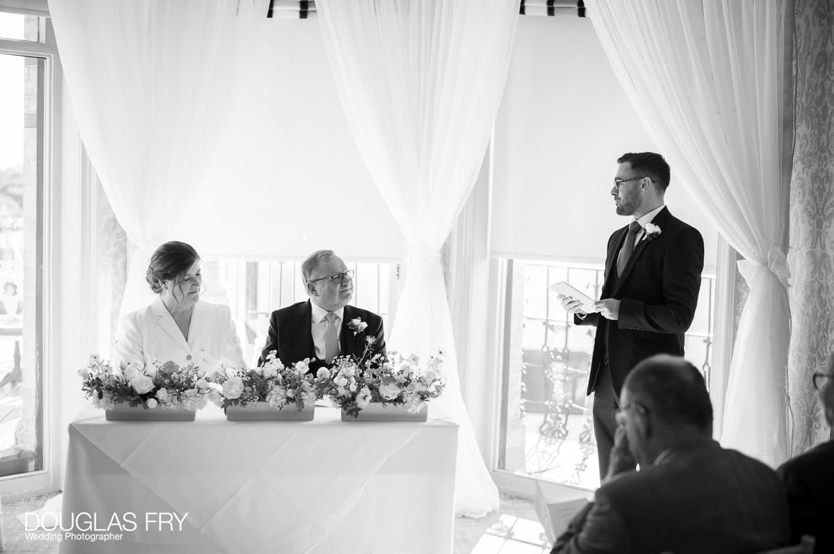 Wedding ceremony photography by Douglas Fry at the Petersham Hotel