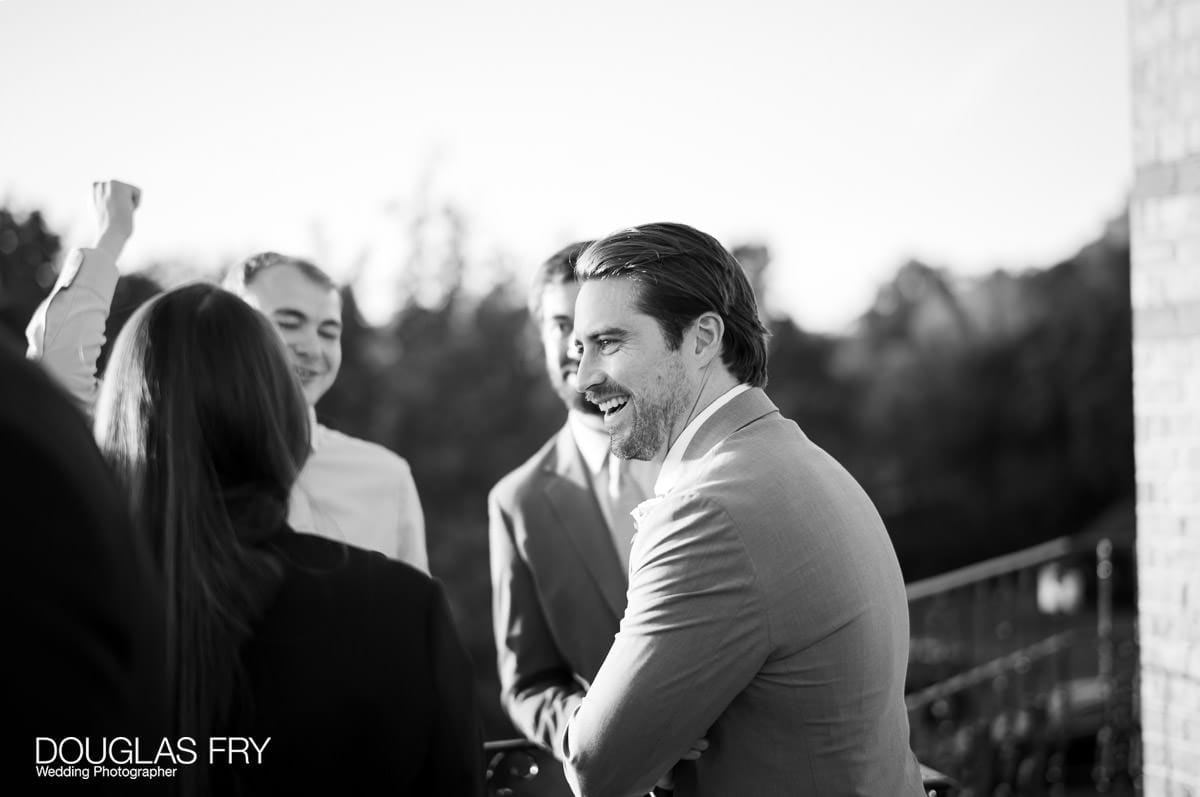 Wedding photography of guests at London wedding by Douglas Fry