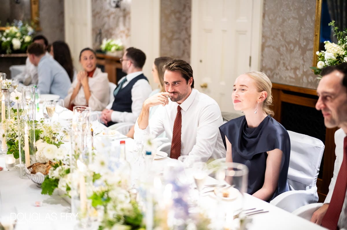Wedding breakfast photography by Douglas Fry