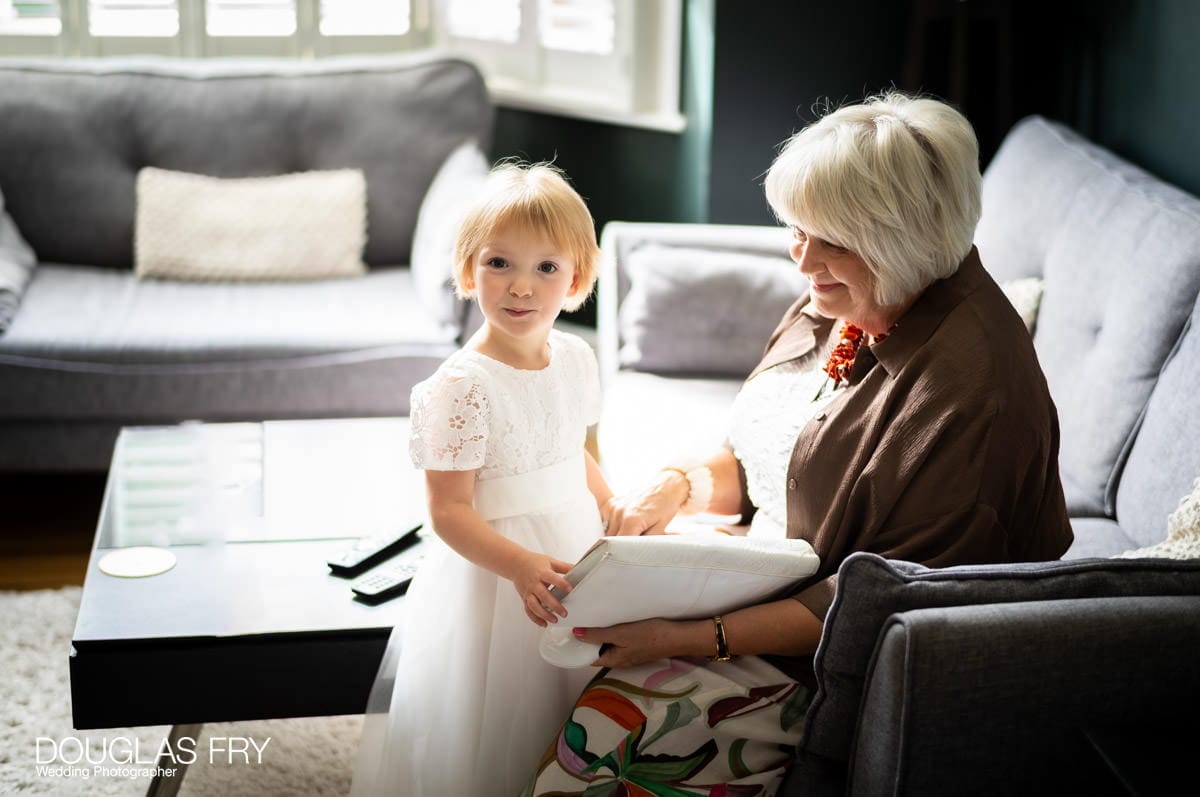 Getting ready for Wedding photography of bridesmaid and mother of the bride