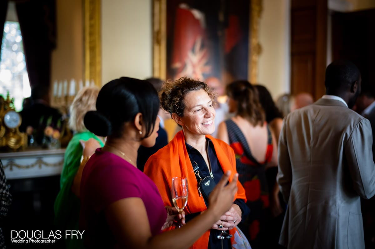 Wedding photography of guests at Trinity House in London