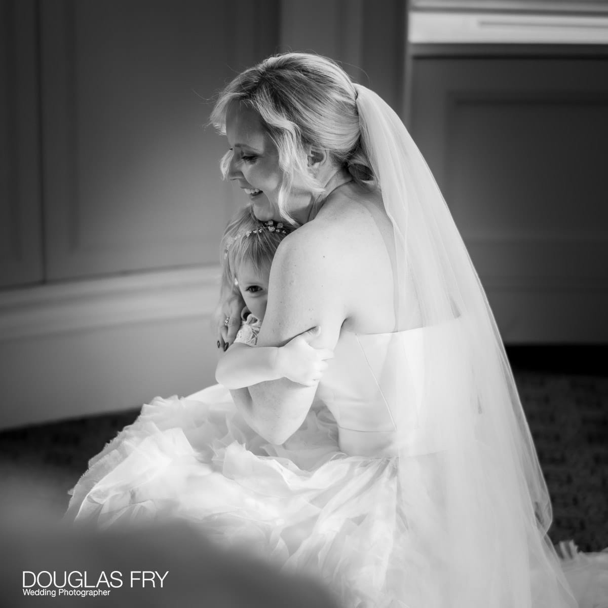 Bride with bridesmaid photographed at Trinity House in London